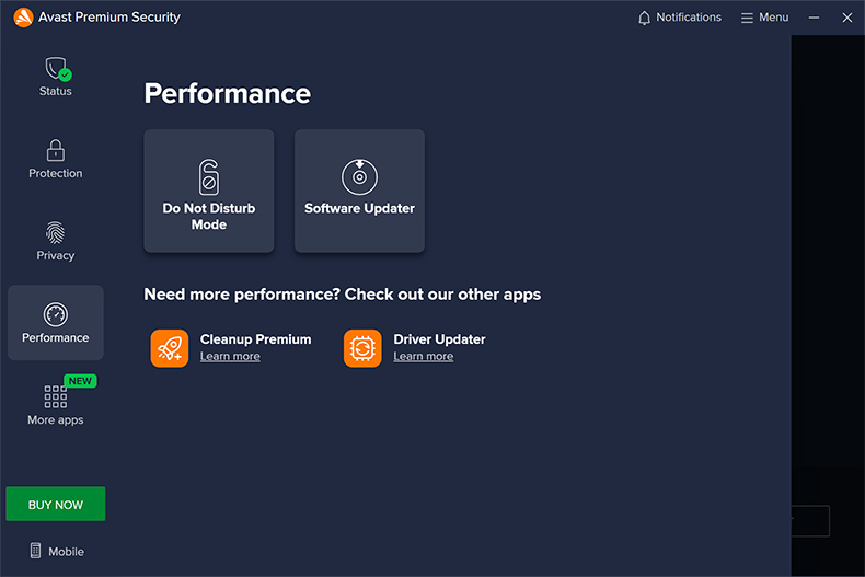 Avast Premium Security performance