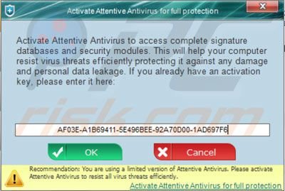 Activer l'Antivirus en utilisant une clé d'enregistrement récupérée