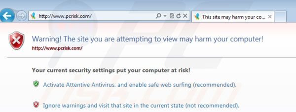 L'Antivirus Attentive  bloque les navigateurs Internet 