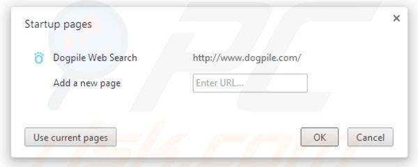 Suppression de la page d'accueil de Dogpile dans Google Chrome