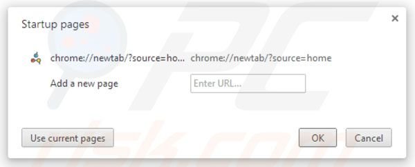 Suppression de la page d'accueil de Hometab dans Google Chrome