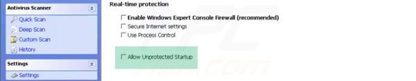 Démarrage non protégé de Windows Expert Console 
