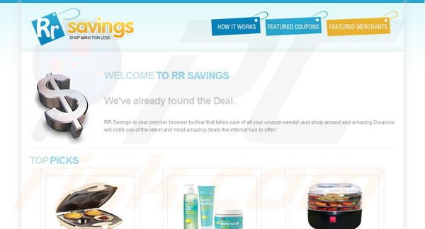 Barre d'outils RR Savings