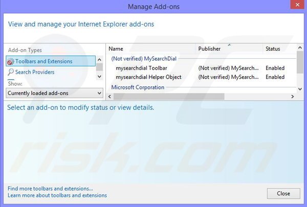Suppression du pirate de navigateur Astromenda dans Internet Explorer étape 1