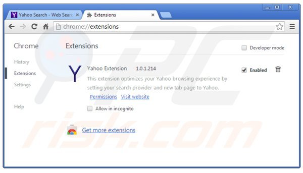 Suppression des extensions de keepmysettingsx dans Google Chrome 