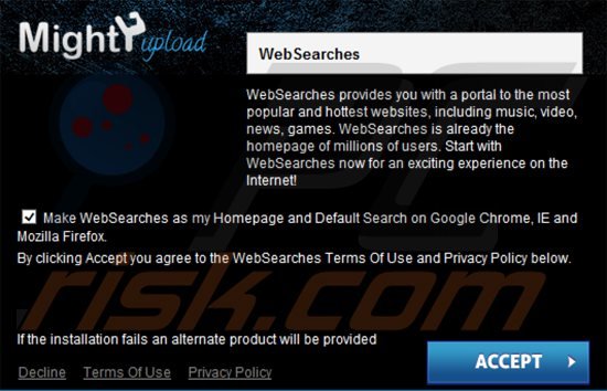 Installateur du pirate de navigateur websearch.searchandfly.info échantillon 2