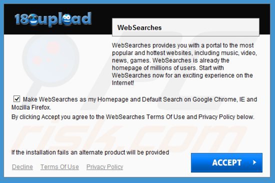 Installateur du pirate de navigateur websearch.searchandfly.info échantillon 3