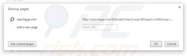 Suppression de la page d'accueil de searchpge.com dans Google Chrome