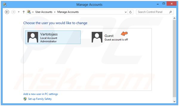 Activer un compte d'utilisateur invité dans Windows XP étape 3 – cliquez