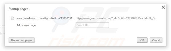 Suppression de la page d'accueil de Guard-search.com dans Google Chrome 