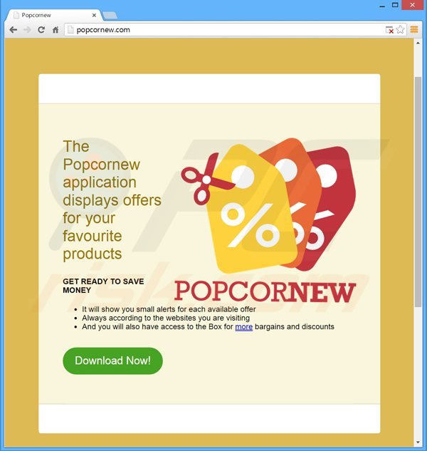 Logiciel de publicité Popcornew 
