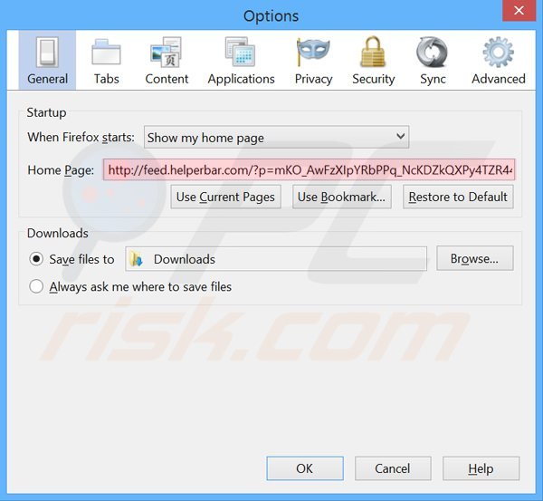 Suppression de la page d'accueil de smartbar showpass dans Mozilla Firefox 