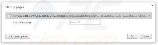 Suppression de la page d'accueil de search.foxtab.com dans Google Chrome 