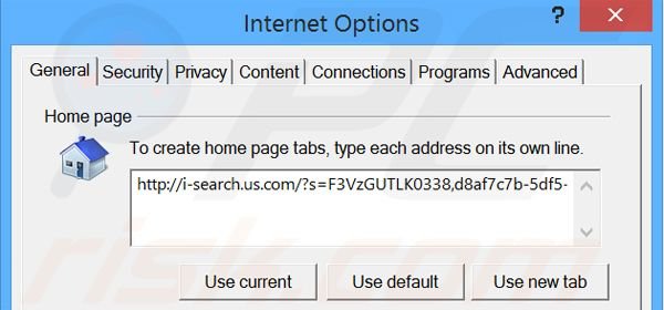Suppression de la page d'accueil d'i-search.us.com dans Internet Explorer 