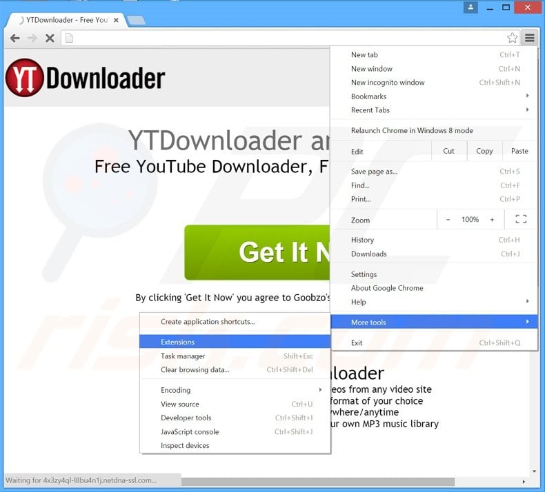 Suppression des publicités YTDownloader dans Google Chrome étape 1