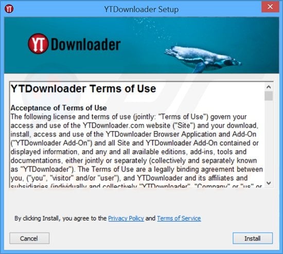 Installateur d'YTDownloader 
