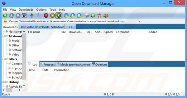 application Open Download Manager 