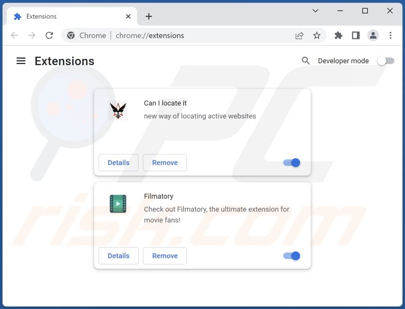 Suppression des extensions Google Chrome liées à mobilisearch.com