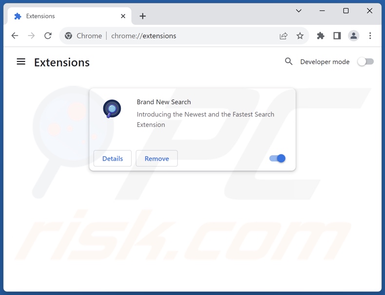 Suppression des extensions Google Chrome liées à brandnewsearch.com