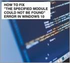 Comment réparer l'erreur "Le module spécifié est introuvable" ?