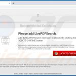 Site Web utilisé pour promouvoir le pirate de navigateur LivePDFSearch