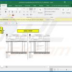 Document MS Excel malveillant distribué via le courrier indésirable MSC (exemple 1)