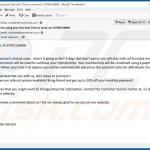 votre période d'essai gratuite est presque au-dessus de la variante huit de l'arnaque par e-mail