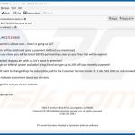 votre période d'essai gratuite est presque terminée sur la deuxième variante de l'arnaque par e-mail