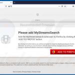 Site Web utilisé pour promouvoir le pirate de navigateur MyStreamsSearch (Firefox) 2