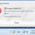 Publicité diffusée par alert-defenders[.]com