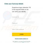 Fausse fenêtre de connexion Suncorp affichée par le malware FluBot