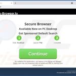 Site Web faisant la promotion de Secure Browser 2