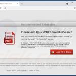 Site Web utilisé pour promouvoir le pirate de navigateur QuickPDFConverterSearch 3