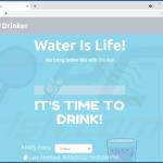 Site faisant la promotion du logiciel publicitaire Drinker