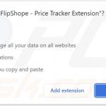 Extension de navigateur de bourrage de cookies pour diverses autorisations (FlipShope - Price Tracker Extension)