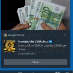 Capture d'écran d'une notification de navigateur envoyée par captchafine[.]live (exemple 1)