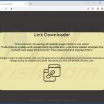Page officielle du logiciel de publicité LinkDownloader