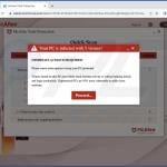 MacOS Is Infected - Virus Found Notification Scam website 1