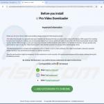 Pro Video Downloader adware page officielle 2