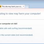 programme antivirus escroc générant de faux message d'avetissement de sécurité exemple 1
