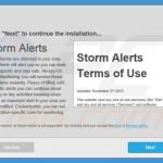 Installateur du logiciel de publicité stormalerts 