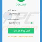 applcation Deal Wifi décevante piratant le navigateur 