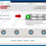 Site web utilisé pour publiciser le pirate de navigateur Stream-it 