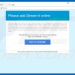 Site web utilisé pour publiciser le pirate de navigateur Stream-it 