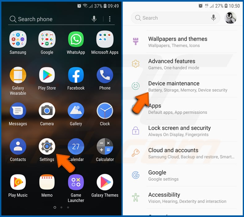 Vérification de l'utilisation de la batterie par diverses applications du système d'exploitation Android (étape 1)