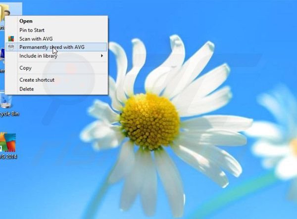 file shredder d'AVG Antivirus 2014 