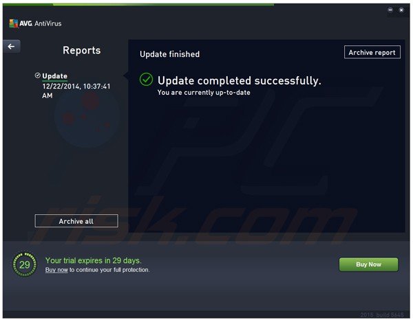 Mise à jour des définitions d'AVG Antivirus 2015
