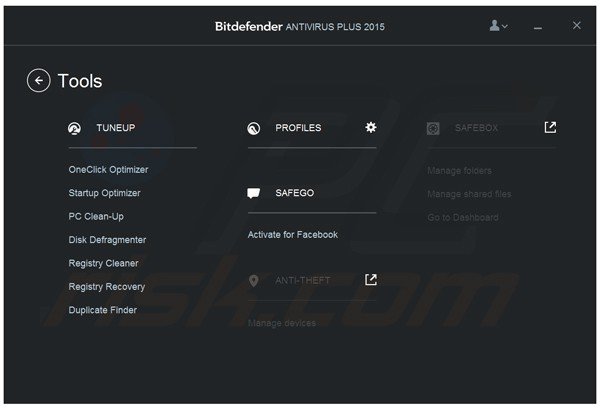 Safego de Bitdefender Antivirus Plus 2015 