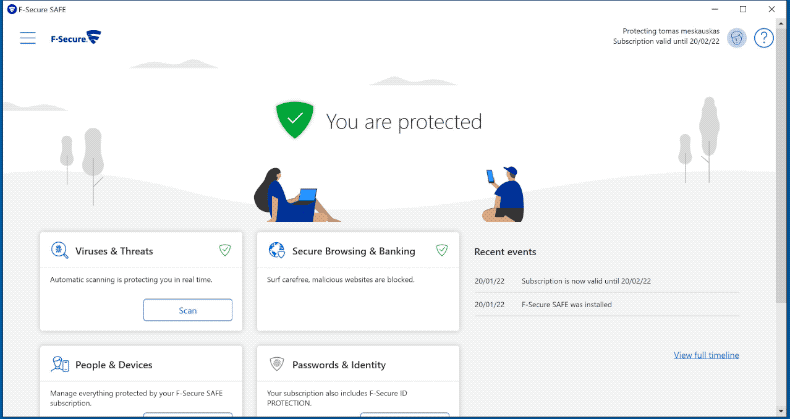 Apparition de F-Secure Anti-Virus