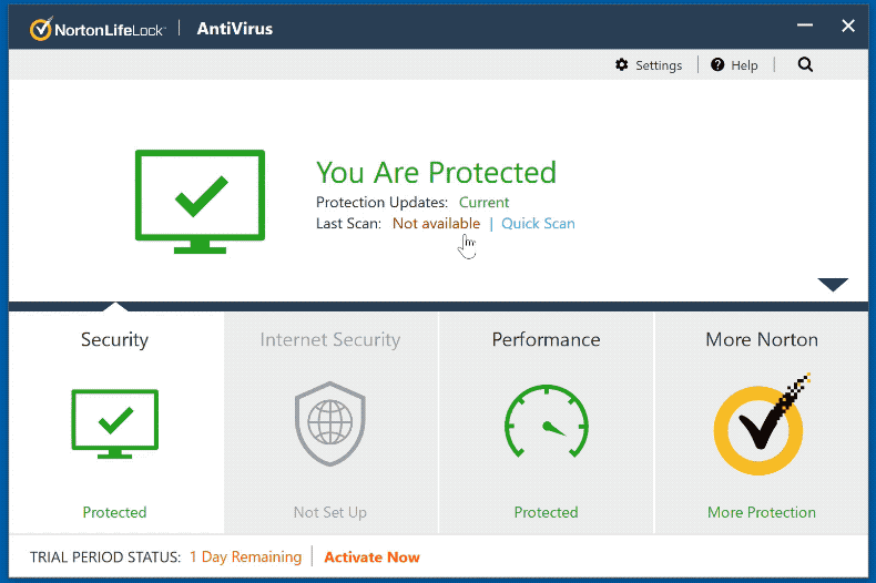 Norton AntiVirus Plus appearance (GIF)